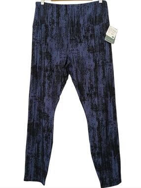 Lysse Leggings High Waist Blue Black "Tech Print" Full Length Casual Travel NWT
